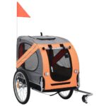 Pet Bike Trailer Orange Grey