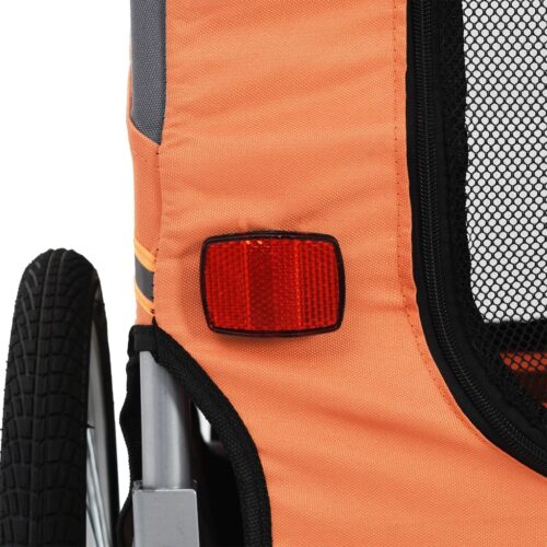 Pet Bike Trailer Orange Grey - Image 4