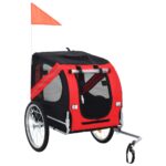Pet Bike Trailer Red Black