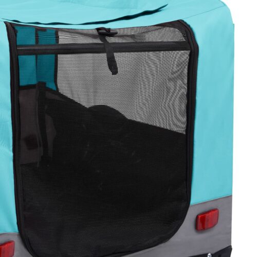 2-in-1 Pet Bike Trailer Jogging Stroller Blue Grey - Image 8