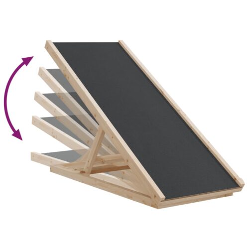 Dog Ramp Grey 100x40cm Solid Wood Fir - Image 7