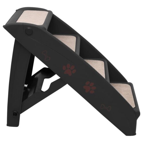 Folding Dog Stairs Black 62x40x49.5cm - Image 4