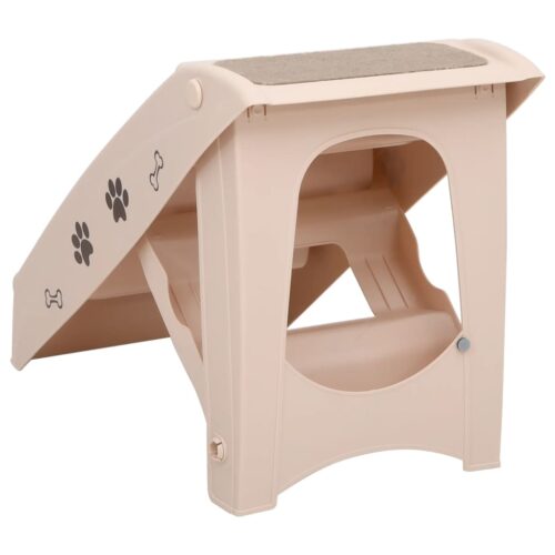 Folding Dog Stairs Cream 62x40x49.5cm - Image 5