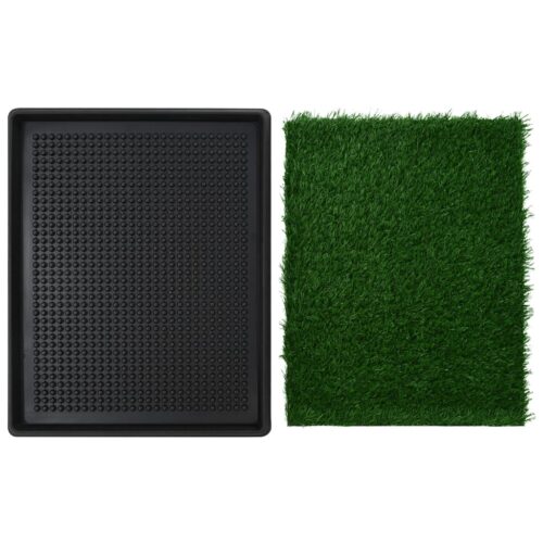 Pet Toilet Training Tray Grass Mat Portable Dog Potty Pad WC Turf Loo 64x51x3cm - Image 4