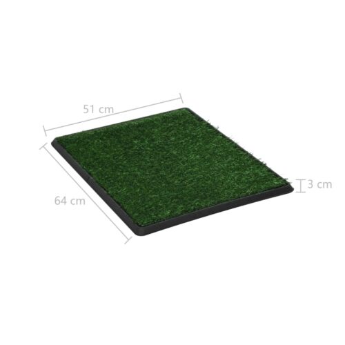Pet Toilet Training Tray Grass Mat Portable Dog Potty Pad WC Turf Loo 64x51x3cm - Image 9