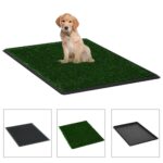 Pet Toilets 2pcs with Tray Faux Turf Green 76x51x3cm WC
