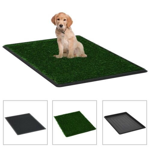 Pet Toilets 2pcs with Tray Faux Turf Green 76x51x3cm WC
