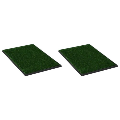 Pet Toilets 2pcs with Tray Faux Turf Green 76x51x3cm WC - Image 2