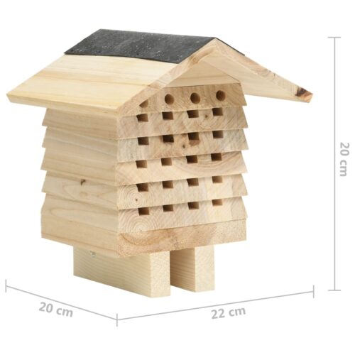 Bee Hotel Solid Firwood 22x20x20cm - Image 9