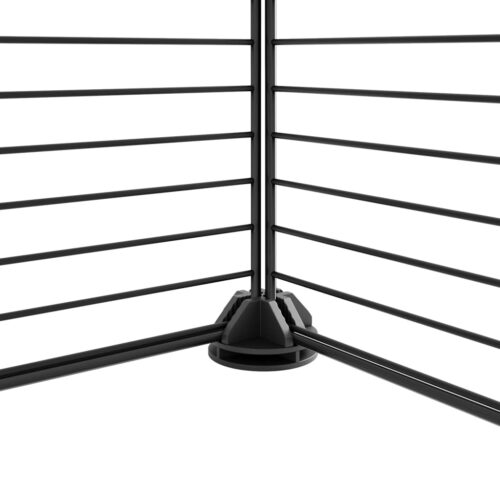 8-Panel Pet Cage Black 35x35cm Steel - Image 3