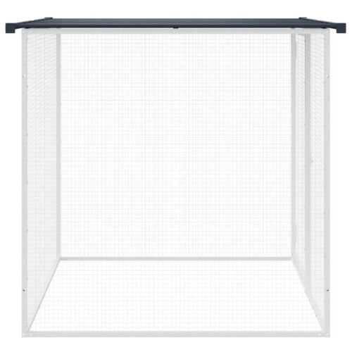 Chicken Cage with Roof Anthracite 103x98x90cm Galvanised Steel - Image 4