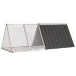 Rabbit Cage Anthracite 201.5x80.5x71cm Galvanised Steel