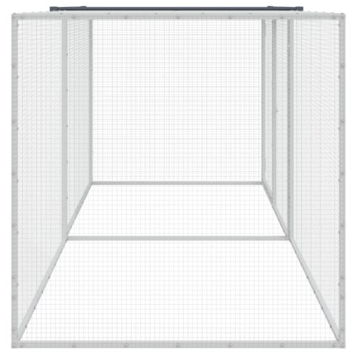 Chicken Cage with Roof Anthracite 203x98x90cm Galvanised Steel - Image 4