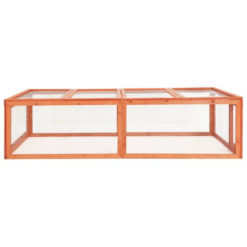 Rabbit Hutch 183x90x46.5cm Solid Firwood - Image 3