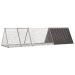 Rabbit Cage Anthracite 302.5x80.5x71cm Galvanised Steel