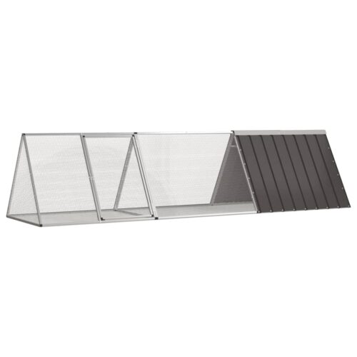 Rabbit Cage Anthracite 302.5x80.5x71cm Galvanised Steel