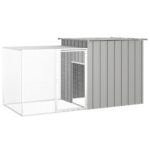 Chicken Cage Grey 200x91x100cm Galvanised Steel