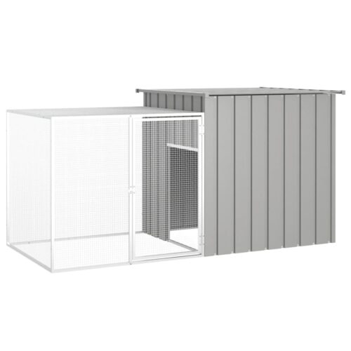 Chicken Cage Grey 200x91x100cm Galvanised Steel