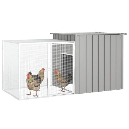 Chicken Cage Grey 200x91x100cm Galvanised Steel - Image 2