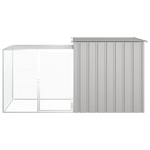 Chicken Cage Grey 200x91x100cm Galvanised Steel - Image 3