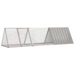 Rabbit Cage Grey 302.5x80.5x71cm Galvanised Steel