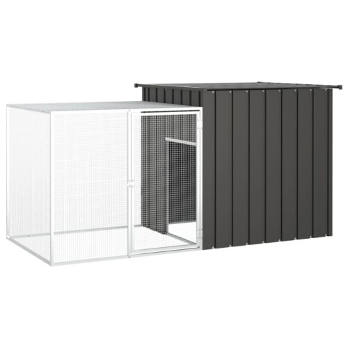 Chicken Cage Anthracite 200x91x100cm Galvanised Steel