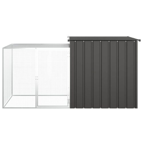 Rabbit Cage Anthracite 200x91x100cm Galvanised Steel - Image 3