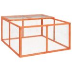 Rabbit Hutch 124x120x60cm Solid Firwood