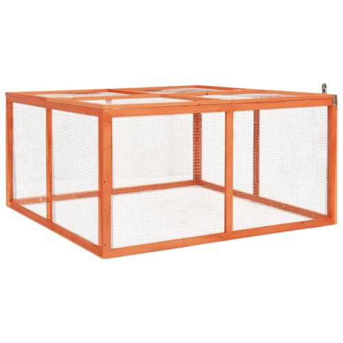 Rabbit Hutch 124x120x60cm Solid Firwood - Image 2