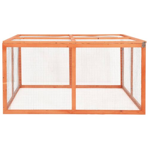 Rabbit Hutch 124x120x60cm Solid Firwood - Image 4