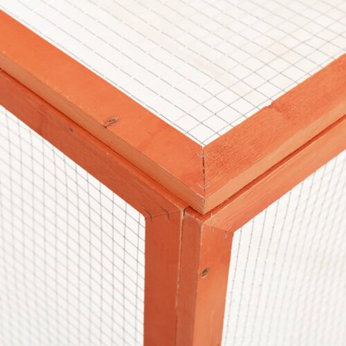 Rabbit Hutch 124x120x60cm Solid Firwood - Image 5