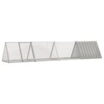 Rabbit Cage Grey 403.5x80.5x71cm Galvanised Steel