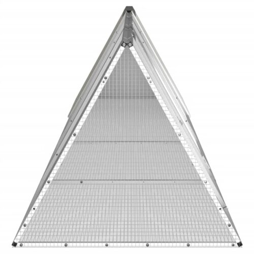 Rabbit Cage Grey 403.5x80.5x71cm Galvanised Steel - Image 4