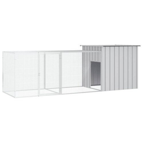 Chicken Cage Grey 300x91x100cm Galvanised Steel