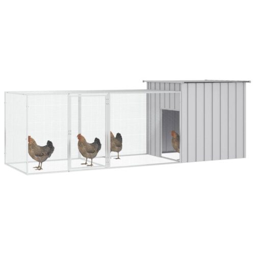 Chicken Cage Grey 300x91x100cm Galvanised Steel - Image 2