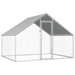 Outdoor Chicken Cage 2.75x2x1.92mGalvanised Steel