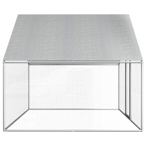 Outdoor Chicken Cage 2.75x2x1.92mGalvanised Steel - Image 3
