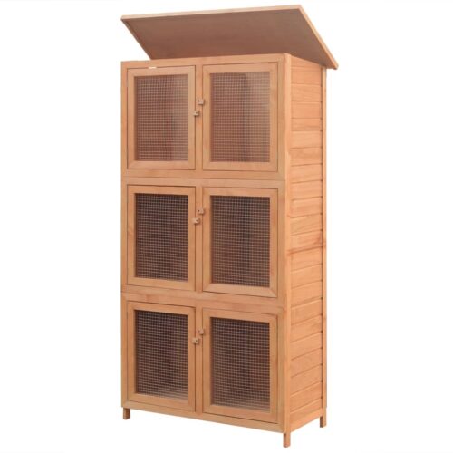 Animal Rabbit Cage 6 Rooms Wood - Image 2
