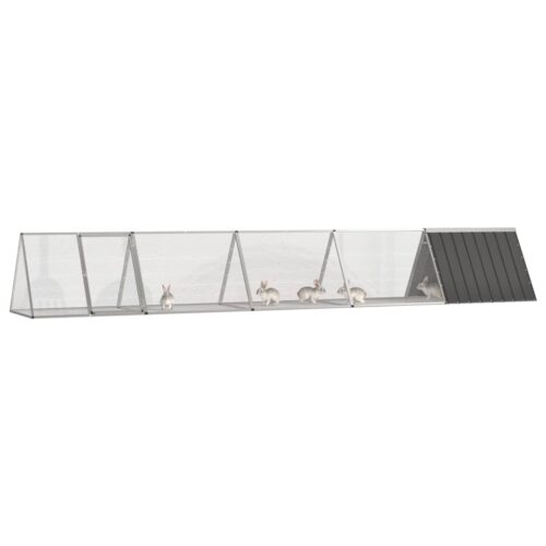 Rabbit Cage Anthracite 504.5x80.5x71cm Galvanised Steel - Image 2