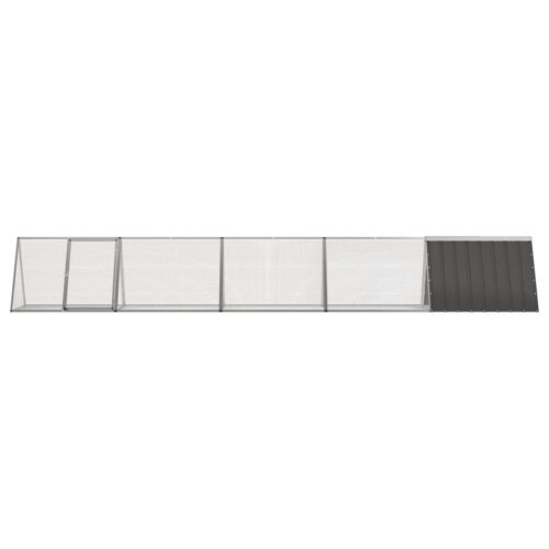 Rabbit Cage Anthracite 504.5x80.5x71cm Galvanised Steel - Image 3