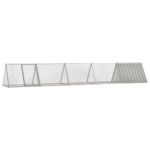 Rabbit Cage Grey 504.5x80.5x71cm Galvanised Steel