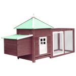 Chicken Coop with Nest Boxmocha 190x72x102cm Solid Firwood
