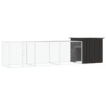 Chicken Cage Anthracite 400x91x100cm Galvanised Steel