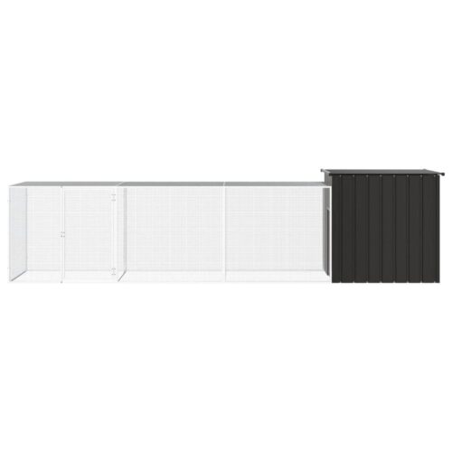 Chicken Cage Anthracite 400x91x100cm Galvanised Steel - Image 3