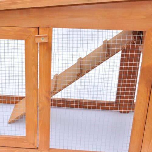 Large Rabbit Hutch Small Animal House Pet Cage with Roofs Wood - Image 5
