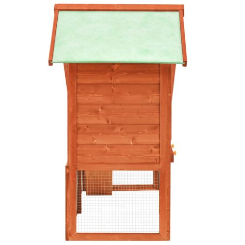 Rabbit Hutch 140x63x120cm Solid Firwood - Image 4