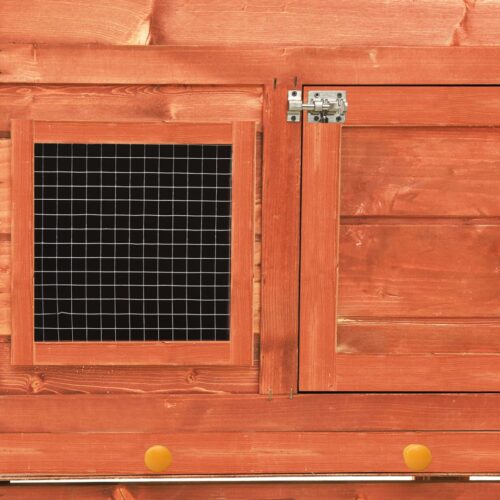 Rabbit Hutch 140x63x120cm Solid Firwood - Image 10