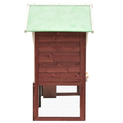 Rabbit Hutchmocha White 140x63x120cm Solid Firwood - Image 3