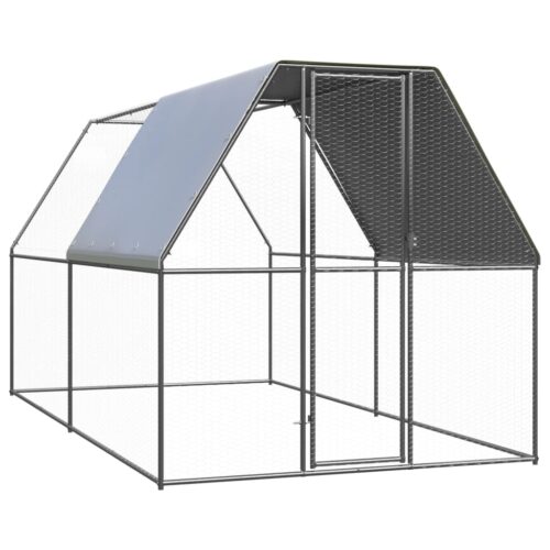 Outdoor Chicken Cage 2x4x2mGalvanised Steel