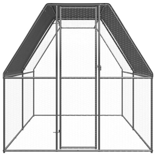 Outdoor Chicken Cage 2x4x2mGalvanised Steel - Image 2